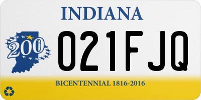 IN license plate 021FJQ