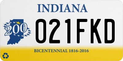 IN license plate 021FKD