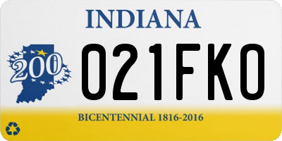 IN license plate 021FKO