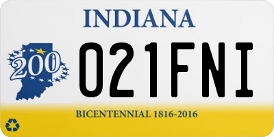 IN license plate 021FNI