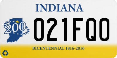 IN license plate 021FQO