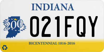 IN license plate 021FQY