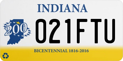 IN license plate 021FTU
