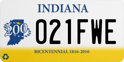 IN license plate 021FWE