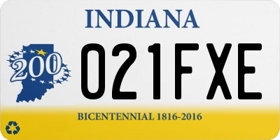 IN license plate 021FXE