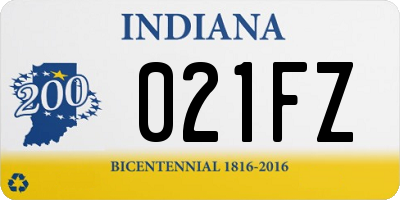 IN license plate 021FZ