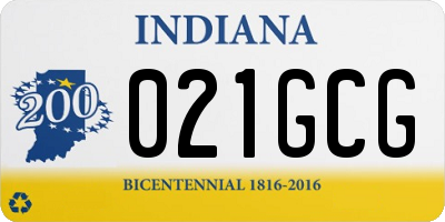 IN license plate 021GCG