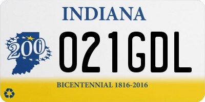 IN license plate 021GDL