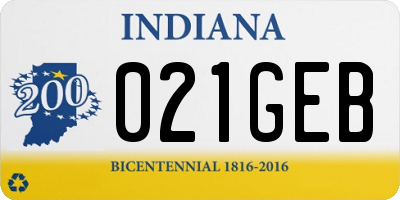 IN license plate 021GEB