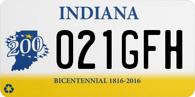 IN license plate 021GFH