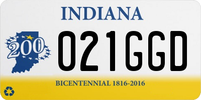 IN license plate 021GGD
