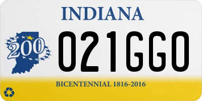 IN license plate 021GGO