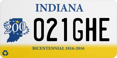 IN license plate 021GHE