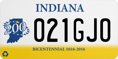 IN license plate 021GJO