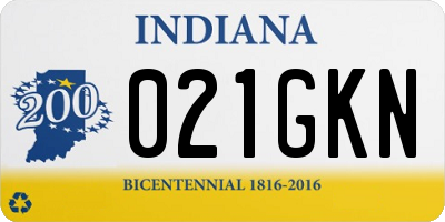 IN license plate 021GKN