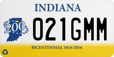IN license plate 021GMM