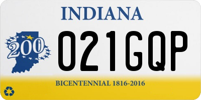 IN license plate 021GQP
