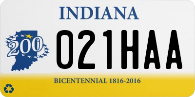 IN license plate 021HAA