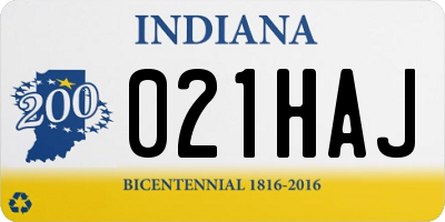 IN license plate 021HAJ