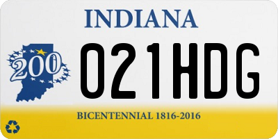 IN license plate 021HDG