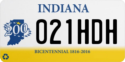 IN license plate 021HDH