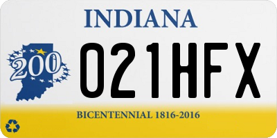IN license plate 021HFX