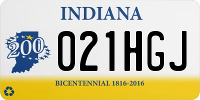IN license plate 021HGJ