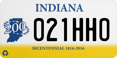 IN license plate 021HHO