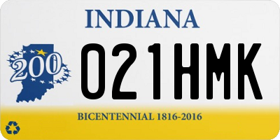IN license plate 021HMK