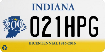 IN license plate 021HPG