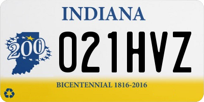 IN license plate 021HVZ