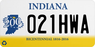 IN license plate 021HWA