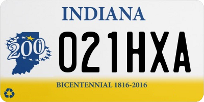 IN license plate 021HXA