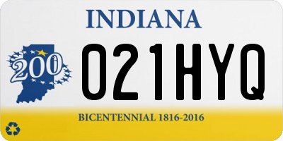 IN license plate 021HYQ