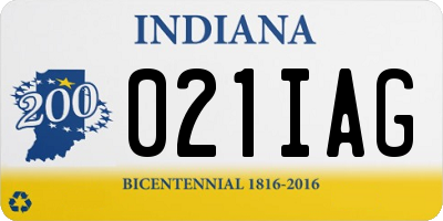 IN license plate 021IAG