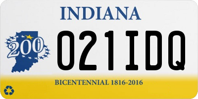 IN license plate 021IDQ