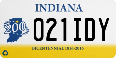 IN license plate 021IDY