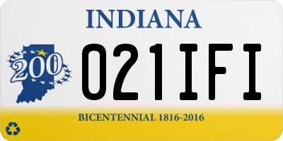 IN license plate 021IFI