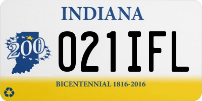 IN license plate 021IFL
