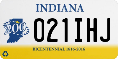 IN license plate 021IHJ