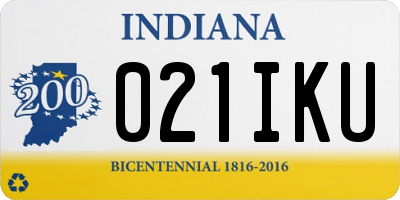 IN license plate 021IKU