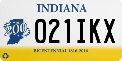 IN license plate 021IKX