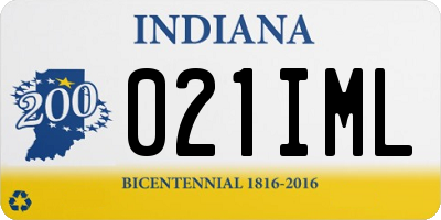 IN license plate 021IML