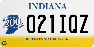 IN license plate 021IQZ