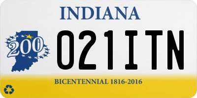 IN license plate 021ITN
