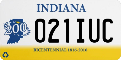 IN license plate 021IUC