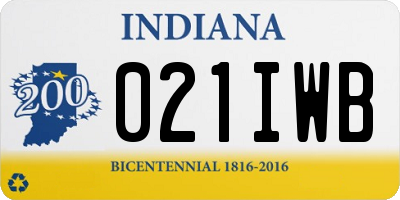 IN license plate 021IWB