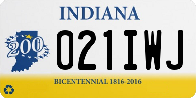 IN license plate 021IWJ