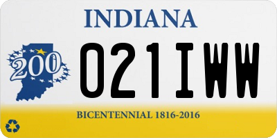 IN license plate 021IWW