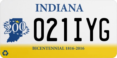 IN license plate 021IYG